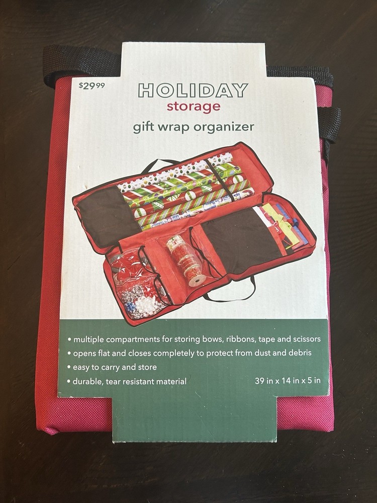 Gift Wrap Organizer with Multiple Compartments