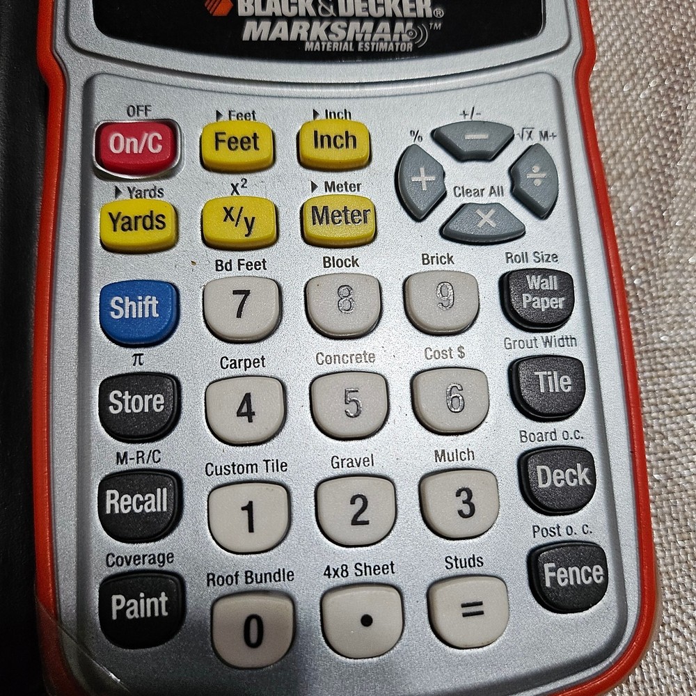 Black & Decker Marksman Material Estimator Calculator Model BDCAL100