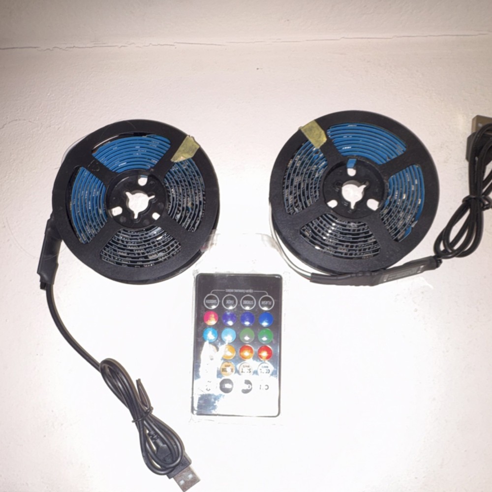 Monster LED Color Changing Dimmable Light Strip Remote Control Black Indoor