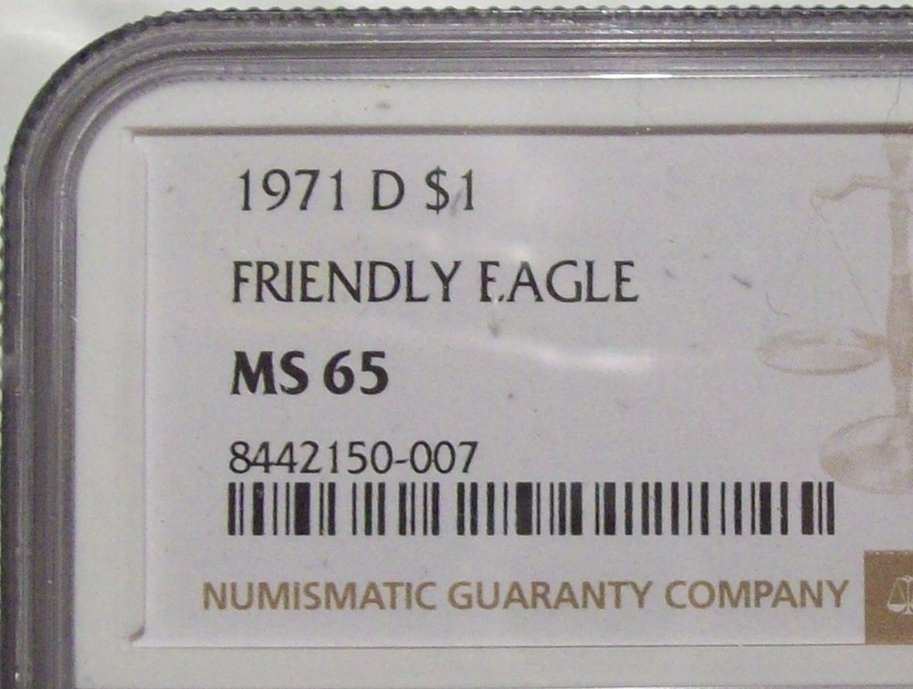1971-D Friendly Eagle Eisenhower Dollar-NGC MS 65 #2