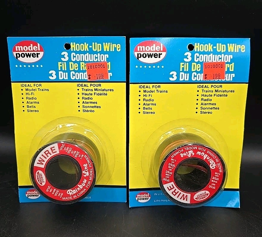 HO Model Power Set of 2 Wire Spools three 3 conductor