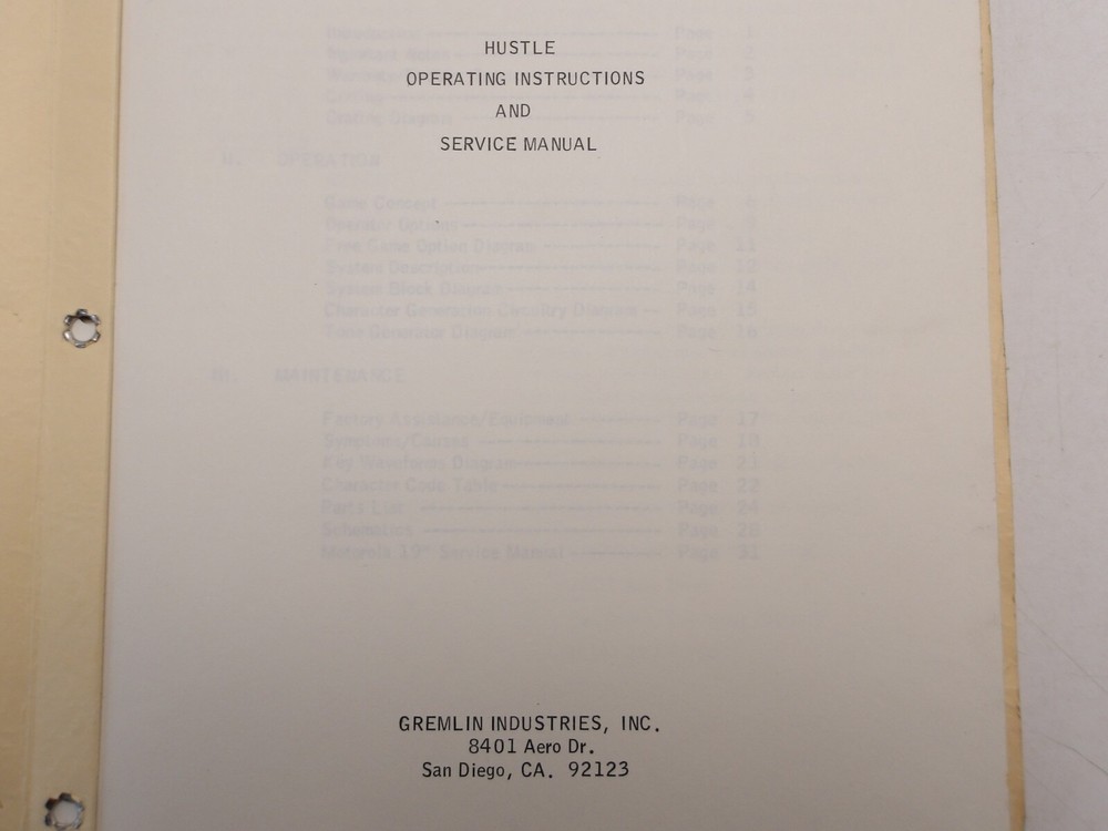 Gremlin-Hustle-Service & Operation Manual- Owners Manual-NOS