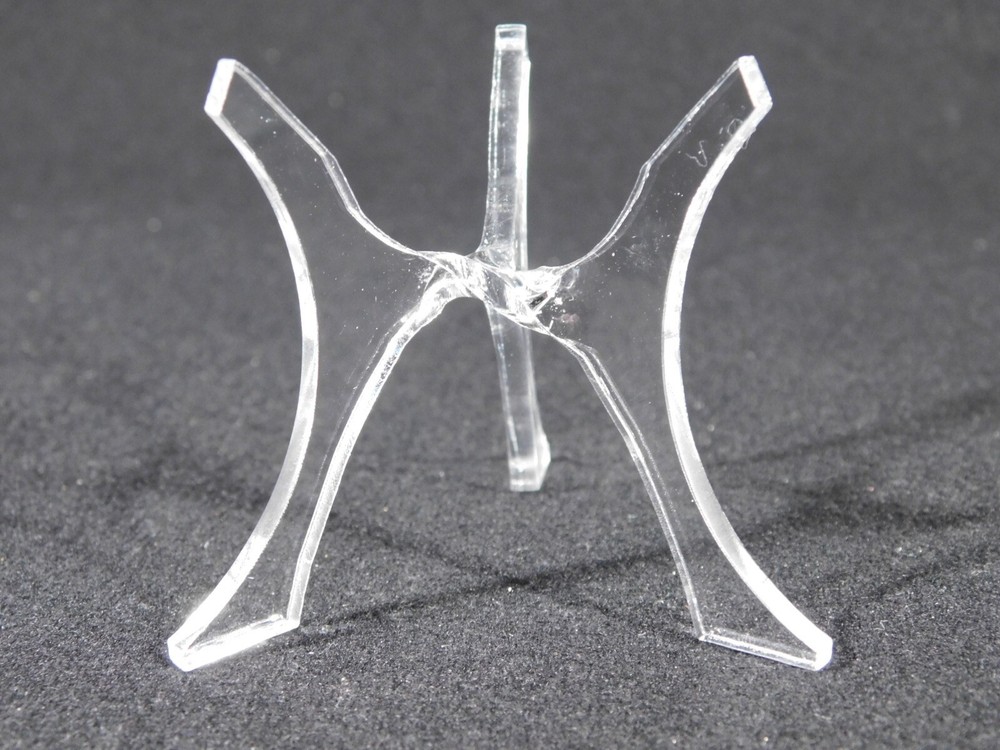 Sphere Display Stand Three Post Clear Lucite Medium Size