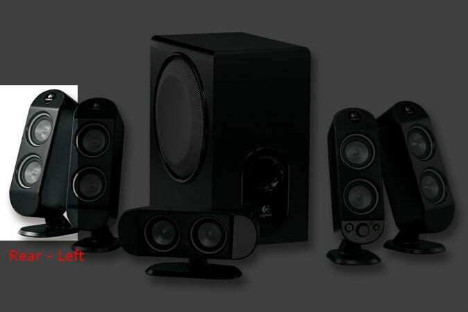 Logitech X-530 Replacement Rear Left Speaker (Yellow Cable Connector)