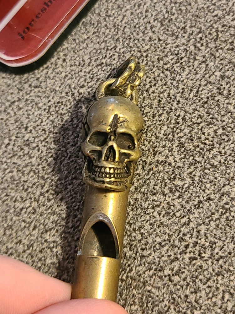 Brass Skull Whistle
