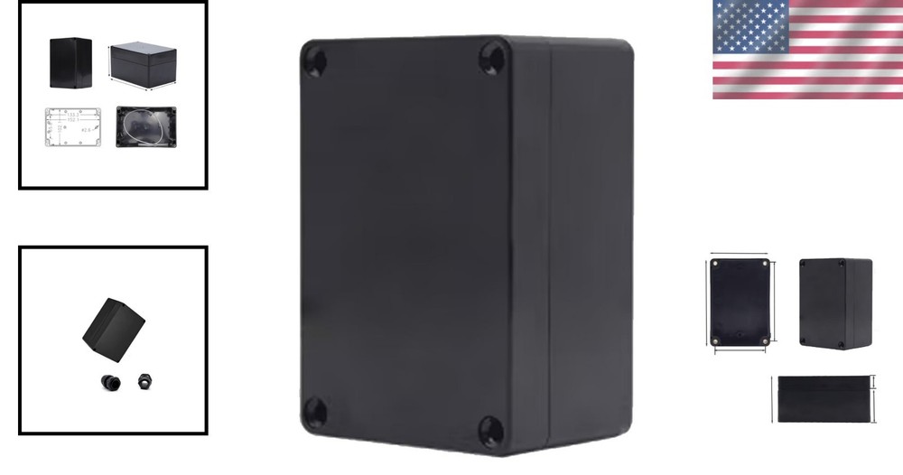 High-Quality Junction Box for Electronics - Durable ABS Construction, Black