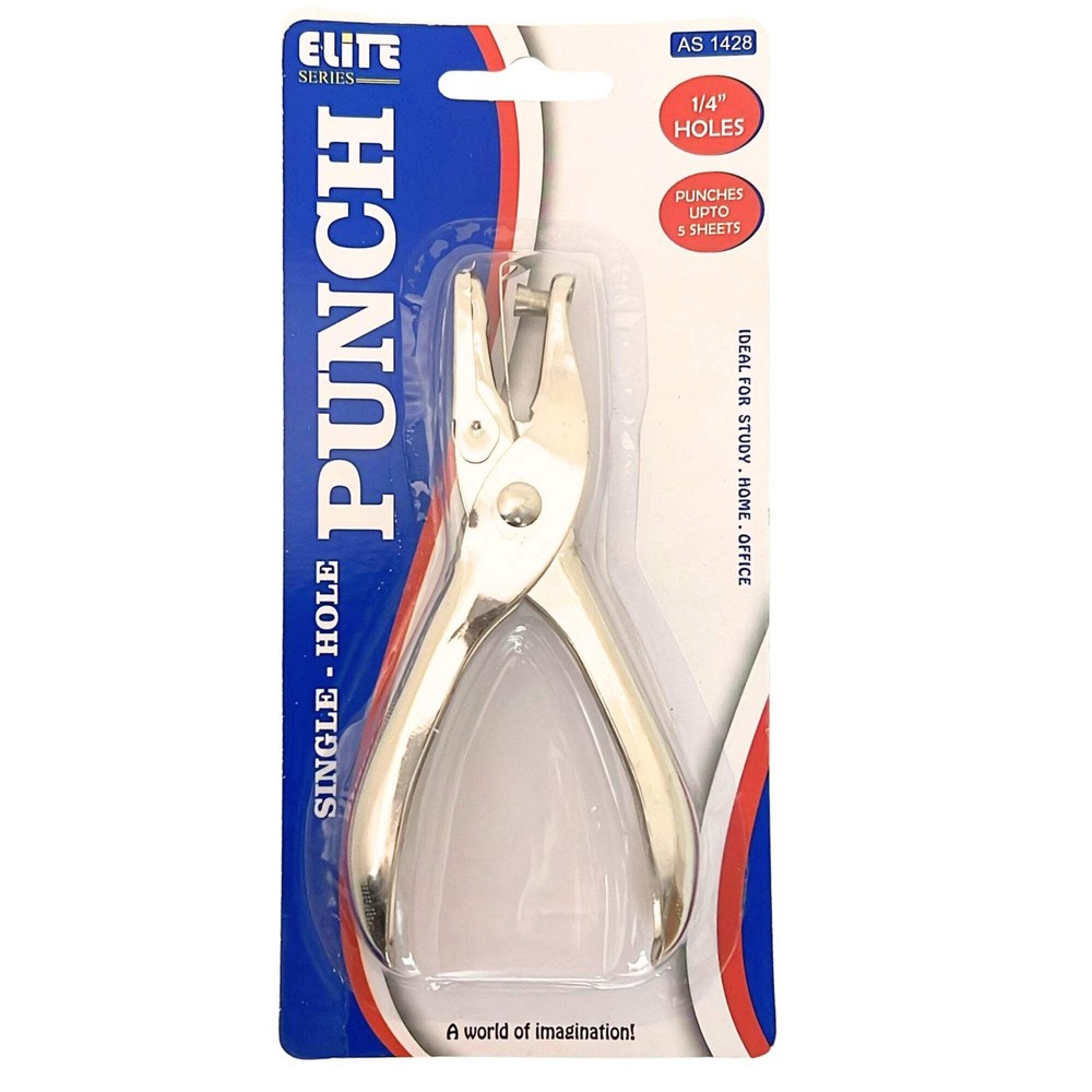 Single Hole Punch 5 Sheet Capacity 1/4" Hole: 1 Pack