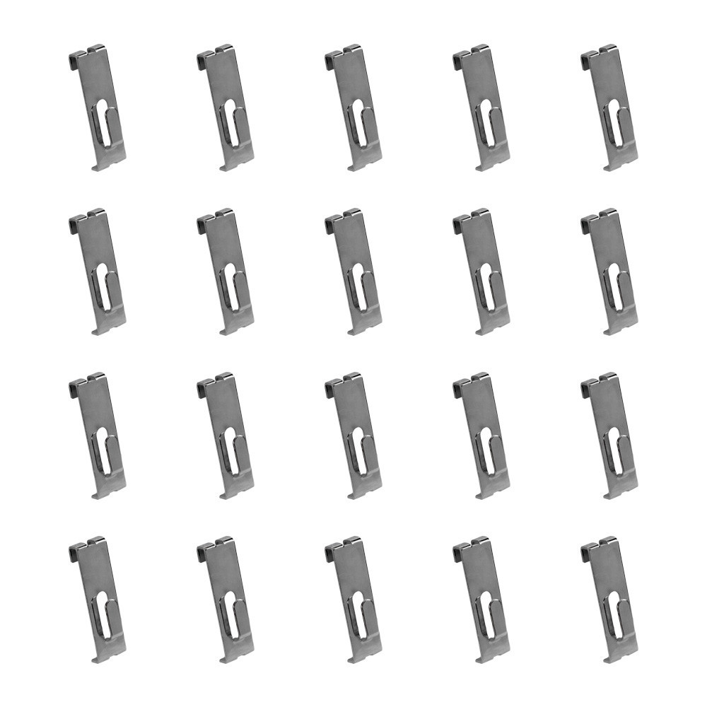 20 Pieces Chrome Gridwall Utility Hook For Grid Panel Display - Picture Notch
