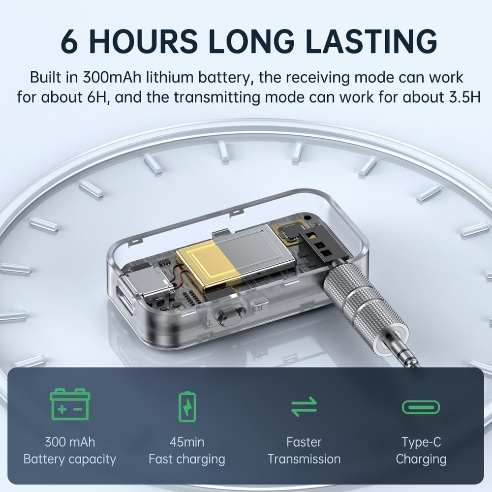 Bluetooth Transmitter Receiver, 2-in-1 Wireless Transmitter, Bluetooth Receiver