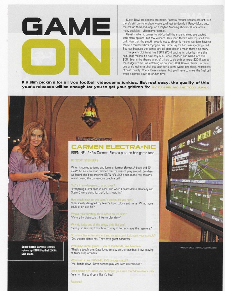 CARMEN ELECTRA   GAME ON   ORIGINAL PRINT AD