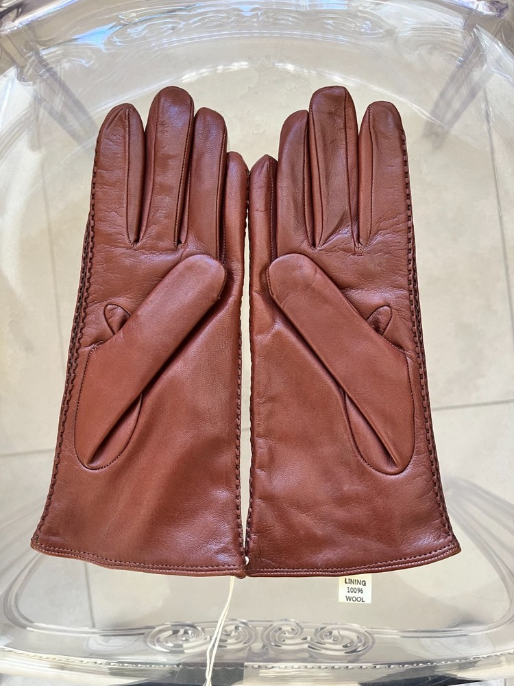 Women's Pure Wool Lined Leather Gloves