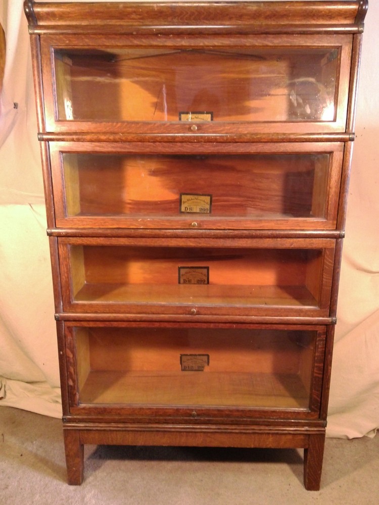 ANTIQUE GLOBE WERNICKE OAK STACKING BOOKCASE