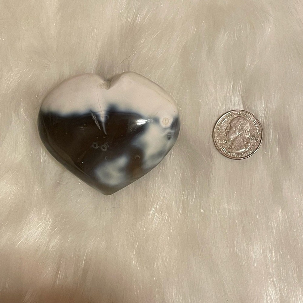 Orca Agate Heart #1