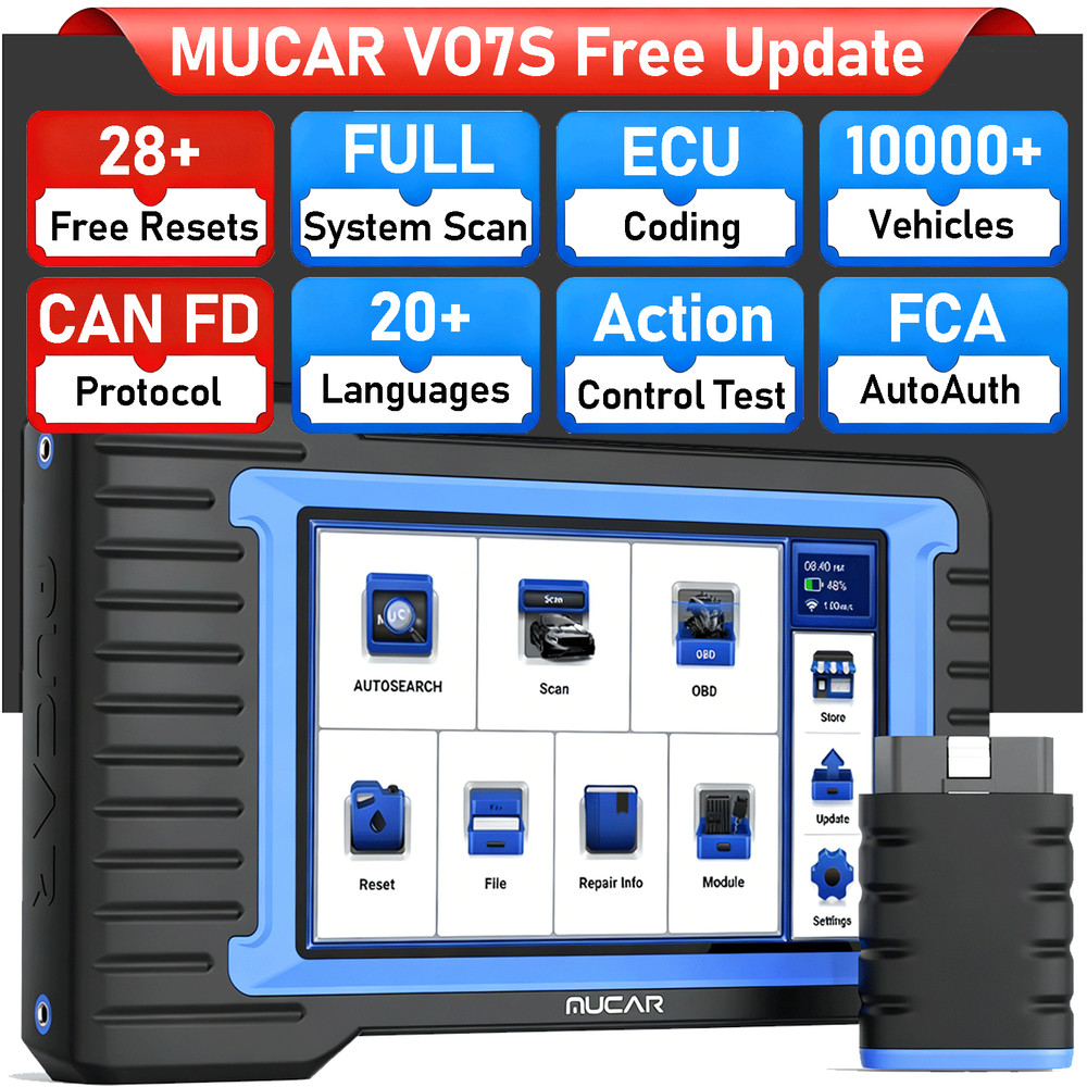 MUCAR VO7S Full Diagnostic Scanner Bidirectional Scan CANFD ECU Coding Key Code