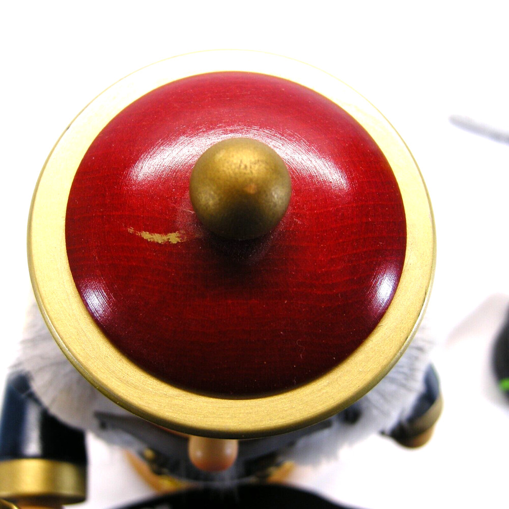 Seiffener Nutcracker Blue King Crown Scepter German Nutcracker 13" - VGC