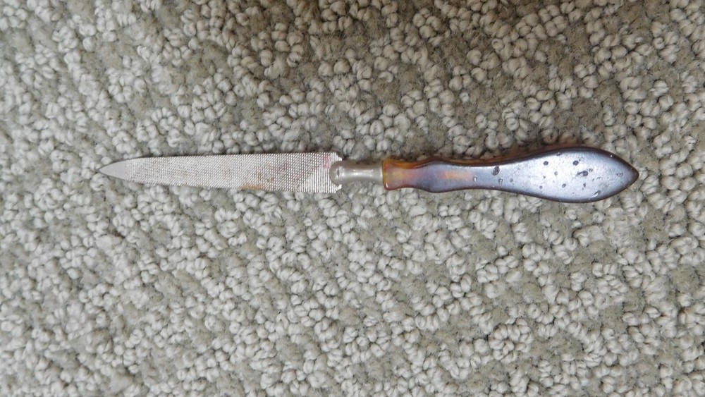 Vintage brown "tortoise shell" Celluloid Nail File