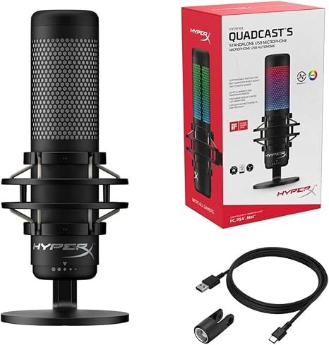 HyperX QuadCast S USB Condenser Gaming Microphone