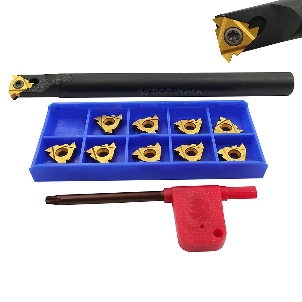 SNR0013M16 Lathe Internal Threading Tool Holder + 16IR 3/8 A60 Threading insert