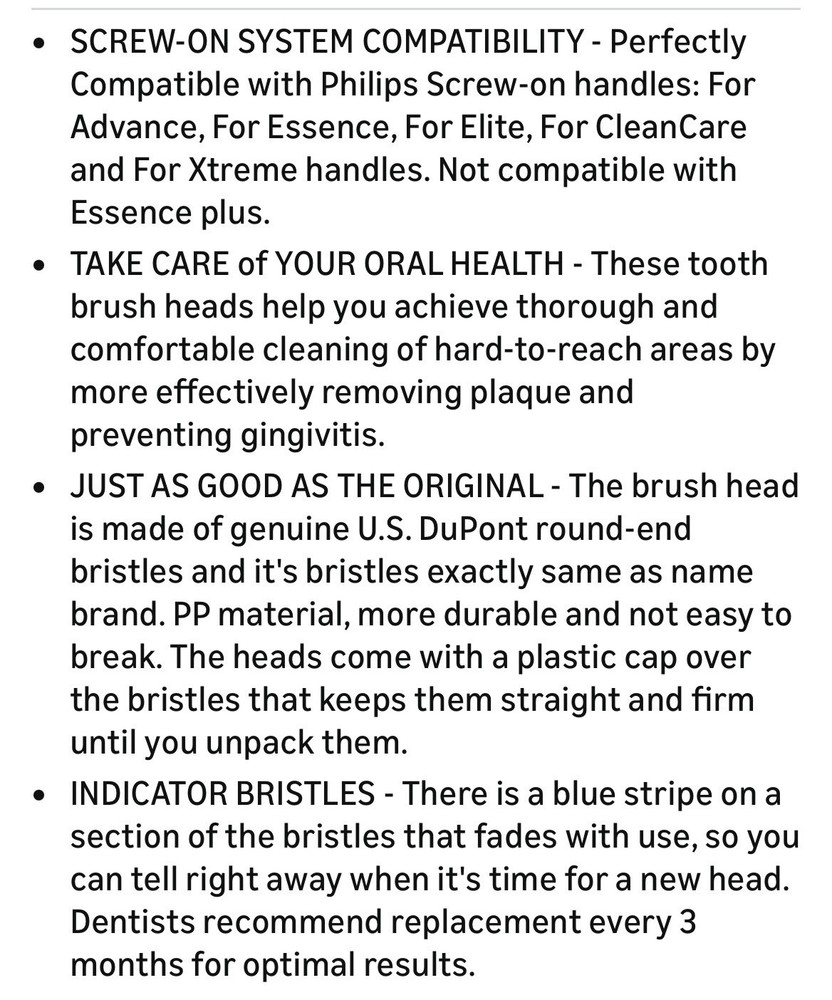 Phillips Sonicare E Series replacement heads - 6Pk