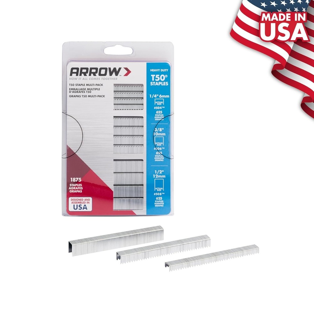 Robust 1875-Pack T50 Heavy Duty Staples by ARROW - All-In-One Stapling Solution