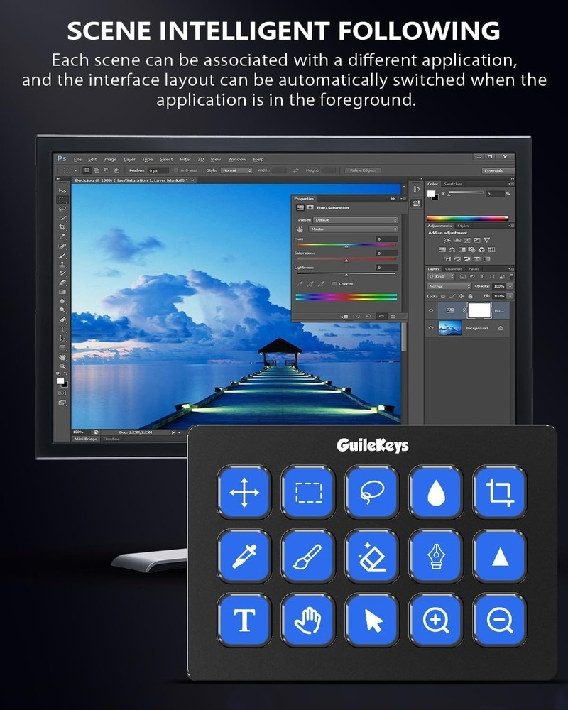 Stream Controller, Stream Deck with 15 Macro Keys Customizable, Gaming Macro ...