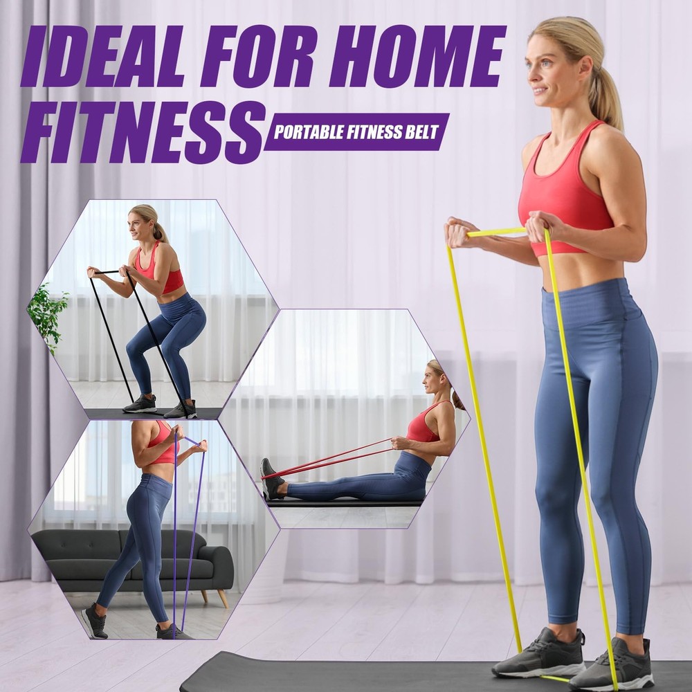 10 Pcs Resistance Bands Pull Up Assistance Bands Heavy Duty Exercise Stretch ...