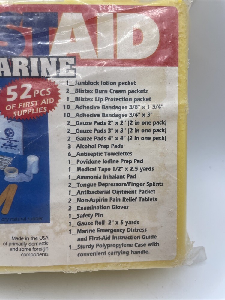 Marine FIRST AID KIT 52pcs New Sealed