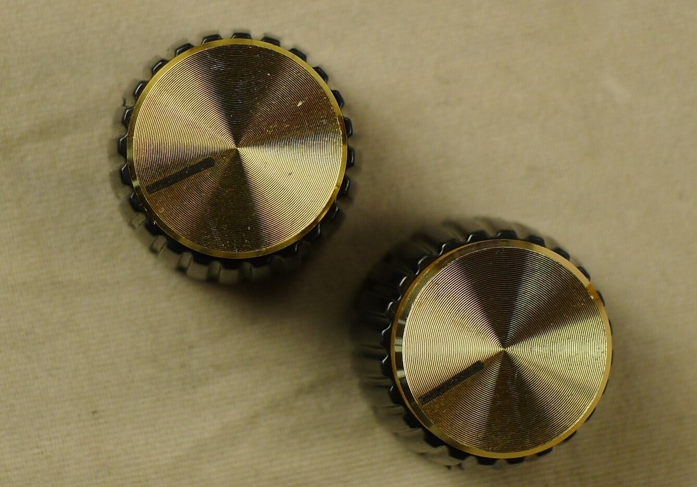 12 pcs Amplifier Knobs Black With Gold Cap Push-On For Marshall AMP Combo