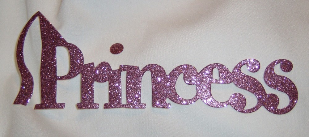 Pink Glitter Princess Word Title Diecut ~ AccuCut Design.