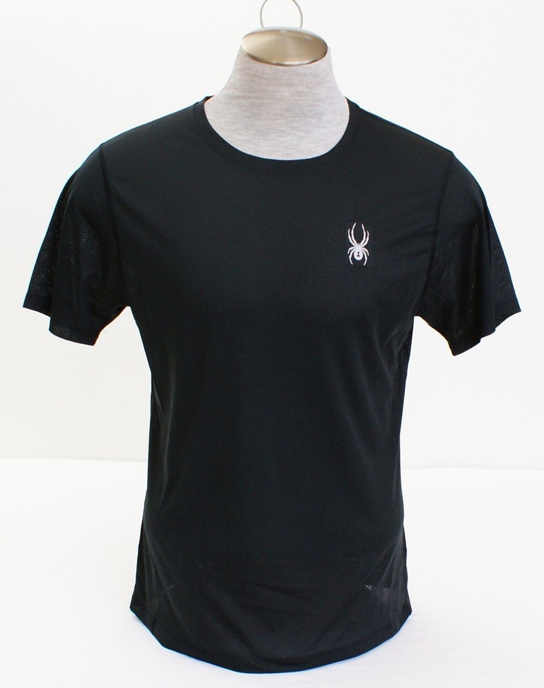 Spyder Alpine Tech Mesh Black Short Sleeve Tee T Shirt Men's NWT