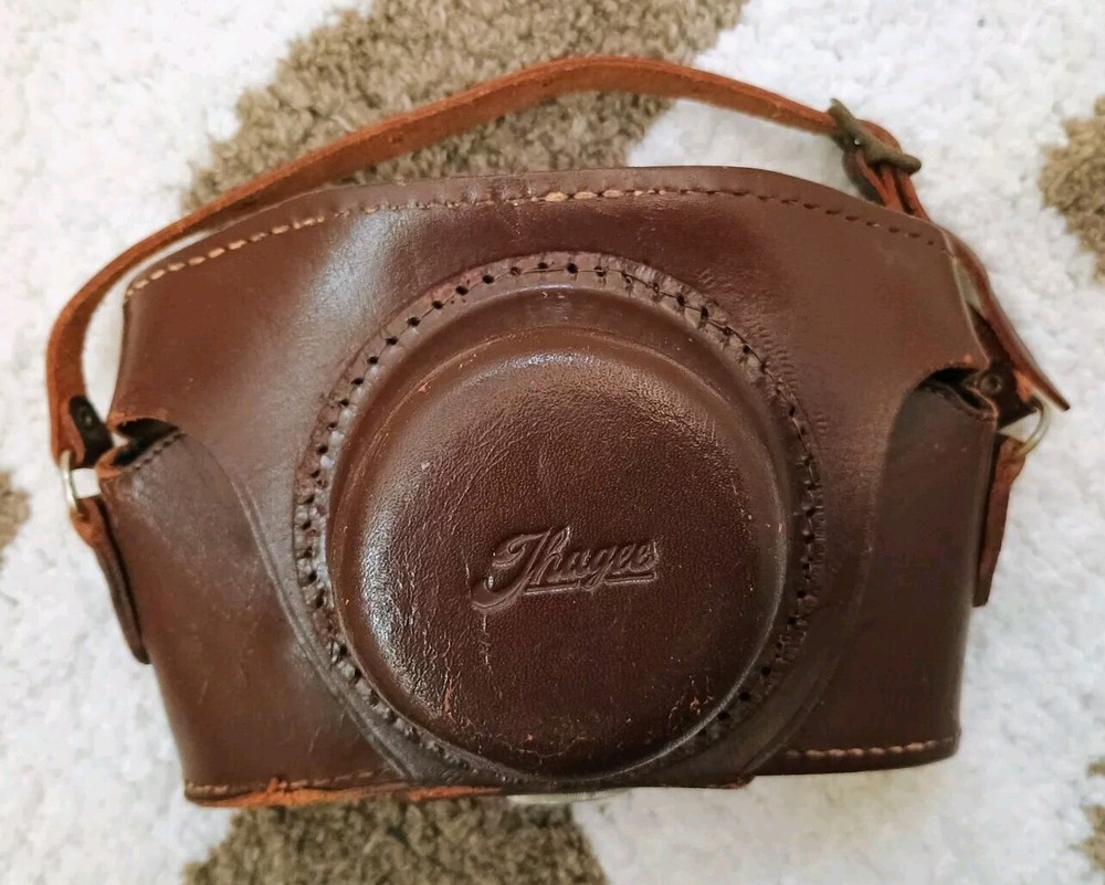 Ihagee Semi Hard Hardbound Brown Leather Fitted Camera Case