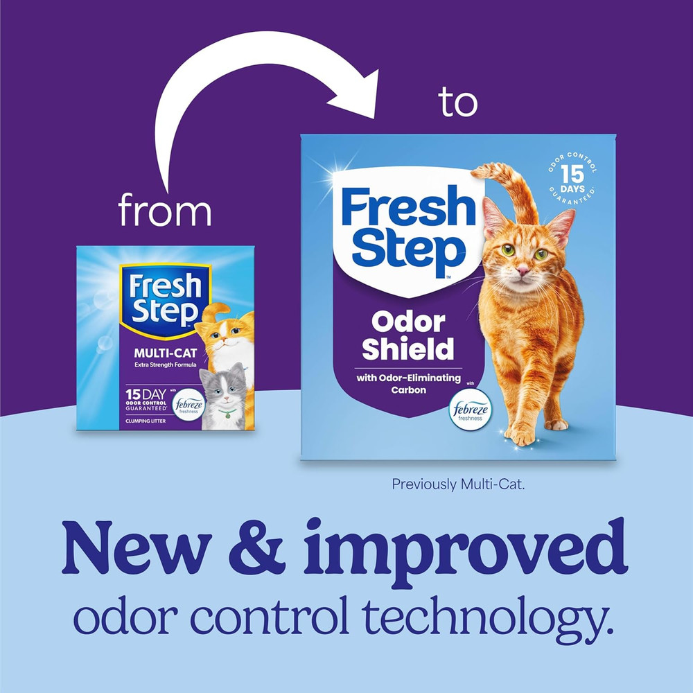 Clumping Cat Litter, Multi-Cat, Long Lasting Odor Control Kitty Litter with Acti