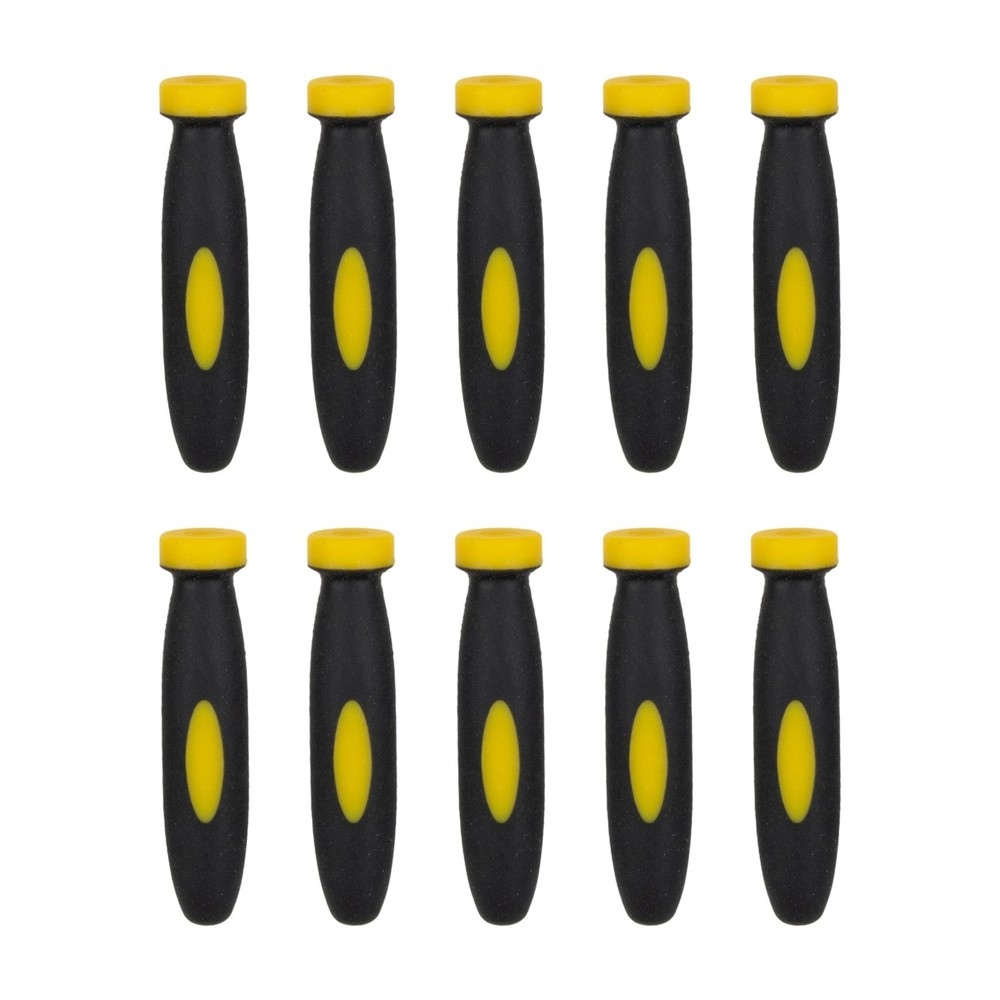 Small Files Handles 10Pcs Rubber Handles Rubber Material Stable Characteristics