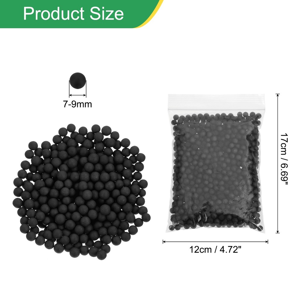 Foam Beads 7-9mm Mini Small Balls Polystyrene Beads Black
