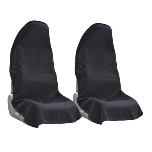 Car Seat Covers Universal Car Protective Front Seat Covers 2 Pack Black