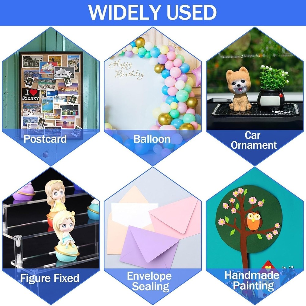 Versatile 10mm Double Sided Clear Putty - 280 Pieces for Creative Projects