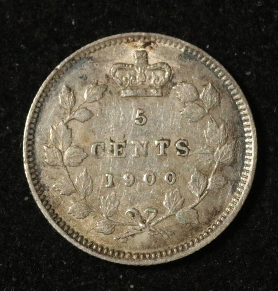 Canada 1900 5 Cents - Silver - Oval 0