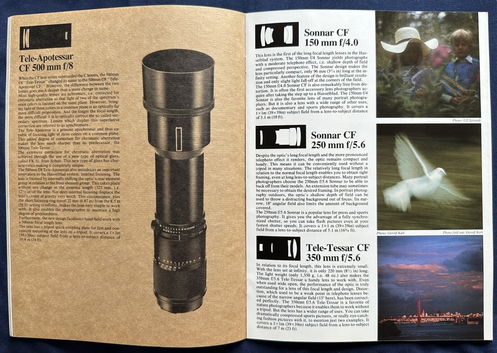 Hasselblad Lenses sales brochure