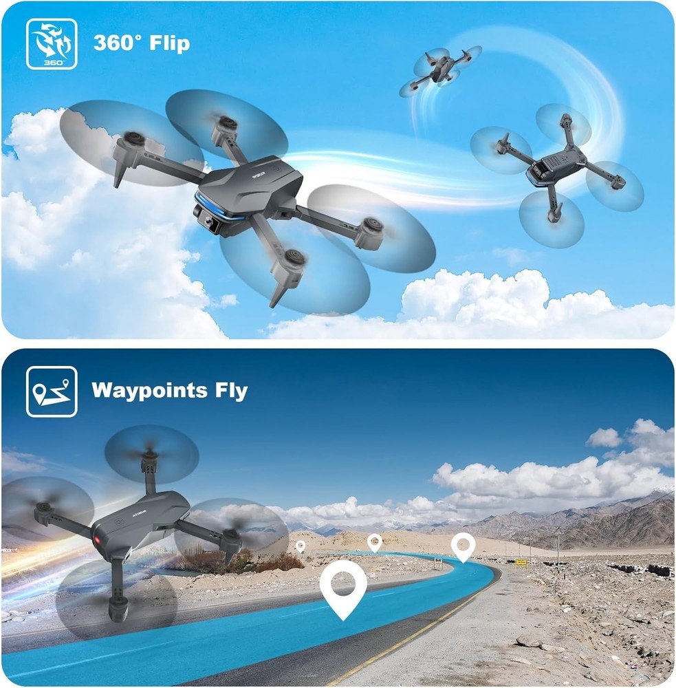 Foldable Drone with Camera 1080P HD FPV App Control for Beginners Adults