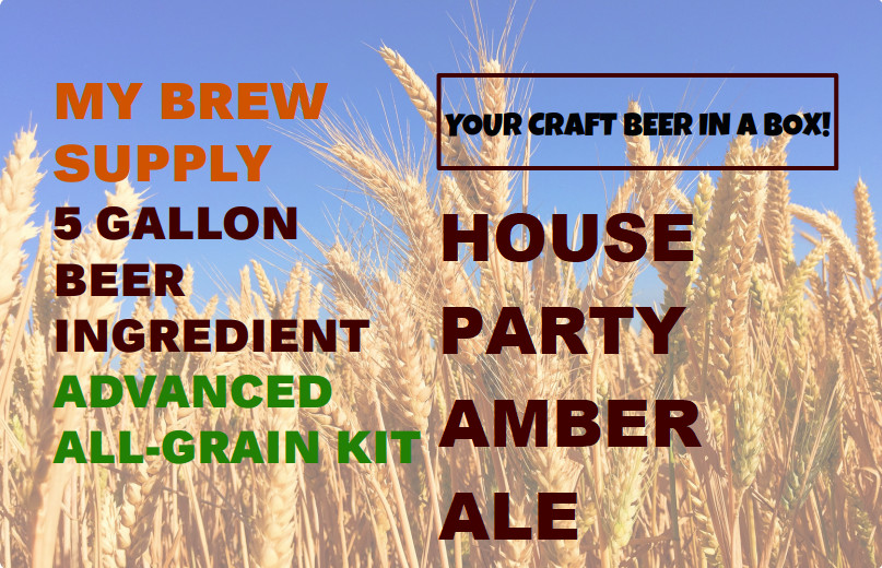 House Party Amber Ale Advanced ALL GRAIN  Beer Ingredient Kit by My Brew Supply