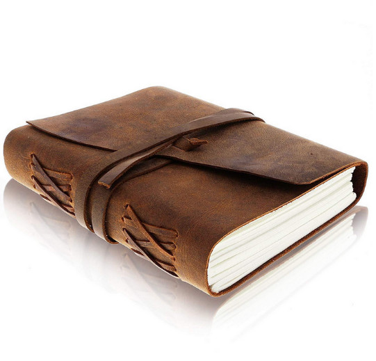Writing notes Notebook sketchbook Diary Notepad handmade cow leather brown Q276