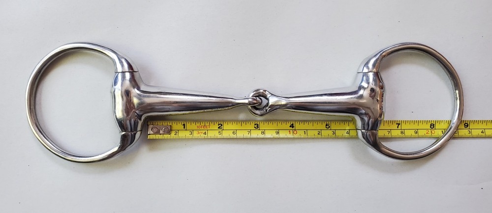 Eggbutt Snaffle Single Jointed Hollow Thick Mouth 5.5