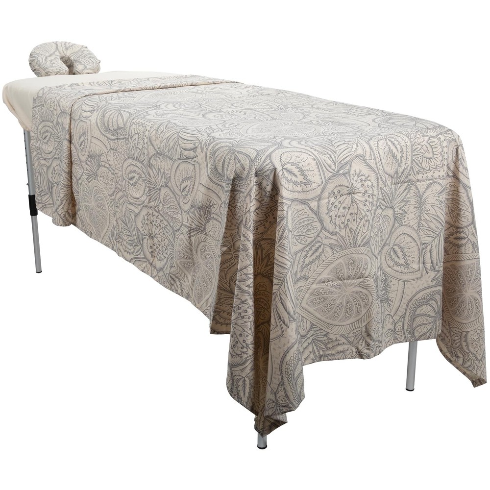 ForPro Premium Designer Microfiber 3-Piece Massage Sheet Set, Island Tranquil...