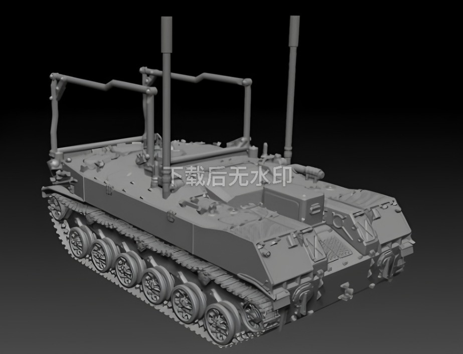 3D Printing 1/72 Soviet BMD Ksh tank Model Unpainted