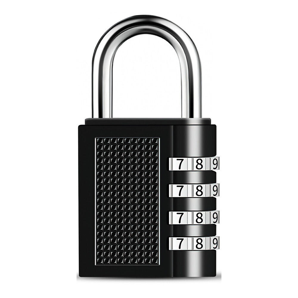 2x combination lock 4 digit padlock weatherproof lock number code