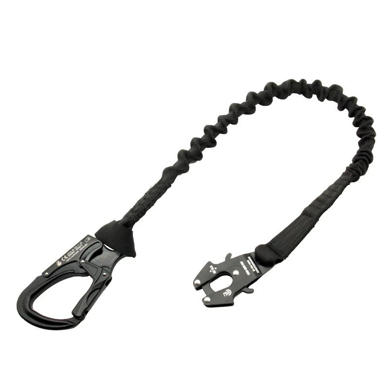 Quick Release Elastic Safety Rope Double End Frog Buckle Functional Task Sling