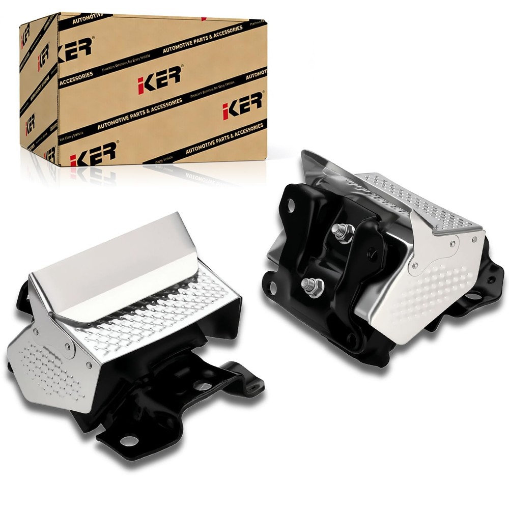 2PCS Engine Motor Mount Kit with Heat Shield Right Left Trans Black