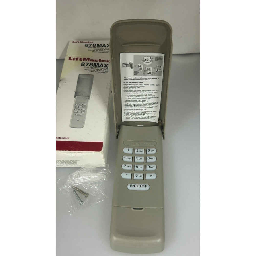 LiftMaster 878MAX 13 Button Remotes 4 Pack | Universal Garage Opener Security+ 2