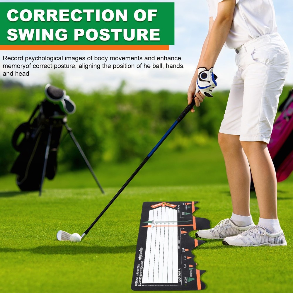 Golf Training Mat Practice Swing Mat Practice Equipment for Beginner Posture ...