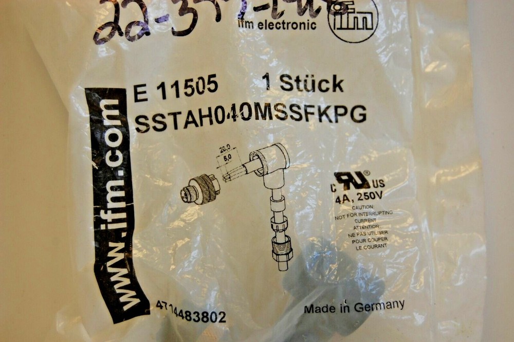 IFM Efector SSTAH040MSSFKPG Plug